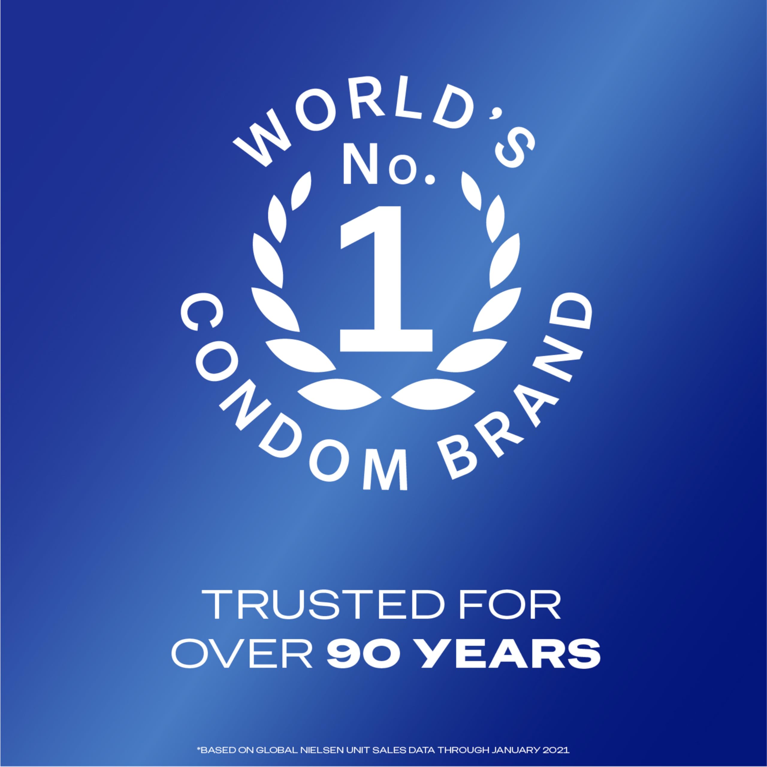 Durex XXL condoms UAE blue label Worlds No 1 Condom Brand logo trusted for over 90 years