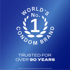 Durex XXL condoms UAE blue label Worlds No 1 Condom Brand logo trusted for over 90 years