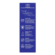 Condom carton side panel with protection, disposal, and before-use information