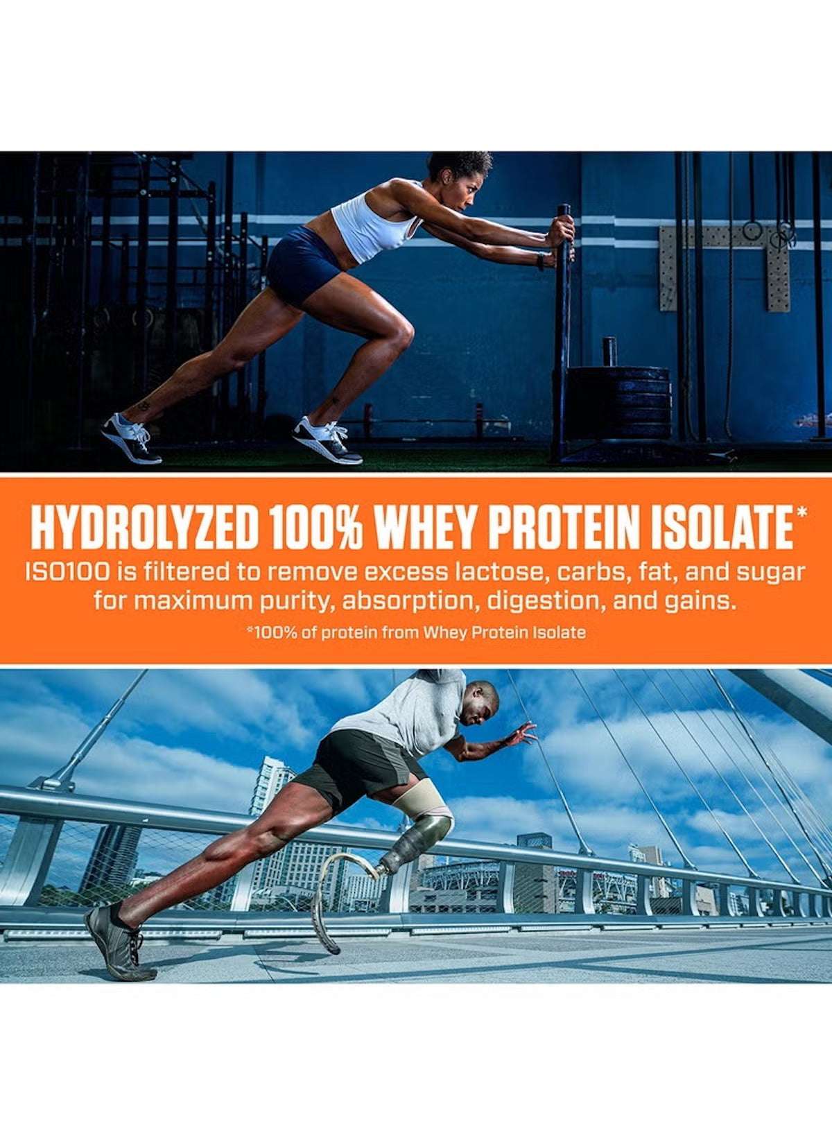 Dymatize Dunkin donut whey protein powder with hydrolyzed whey isolate for optimal digestion and gains