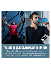 Dymatize ISO 100 Whey Protein UAE advertisement showcasing fitness enthusiasts and product trust in science.
