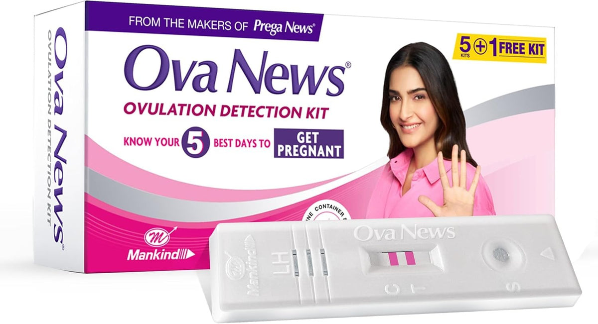 Ova News - Ovulation Detection Kit from Prega News | Identifies 5 Most Fertile Days to Conceive in 5 Mins