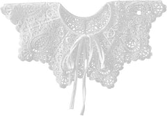 Lovely Lace Fake Collar Embroidery False Collars Breathable Collars for Women Dresses Shirt Clothes Decor White