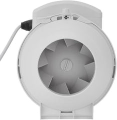 Geepas Inline Exhaust Fan- GF21191/ 2600 RPM, 130 CFM, Duct Ventilation Fans/Perfect for Residential and Commercial Use, for Basements, Bathrooms, Kitchens / 1 Year Warranty, White