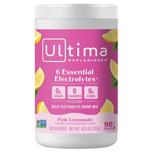 Pink lemonade electrolyte drink mix canister, Ultima Replenisher, 9.5 oz