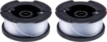 Autofeed replacement spool line, black plastic spool with clear nylon cord wound