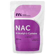Micro Ingredients NAC supplement pouch, N-Acetyl-L-Cysteine 600 mg, 180 softgels