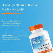 Calcium Bone Maker supplement bottle with orange cap, front label for bone health
