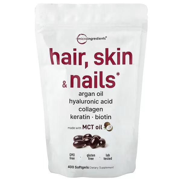 Micro Ingredients, Hair, Skin, Nails, 400 Capsules