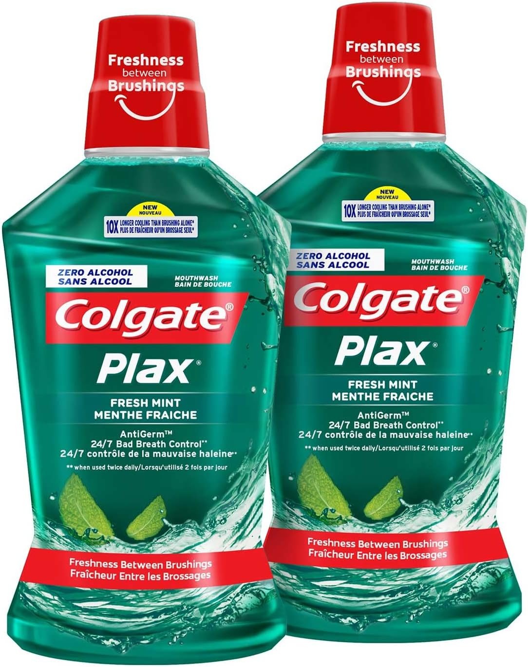 Colgate Plax Fresh Mint Mouthwash, 500 Ml (Pack Of 2)