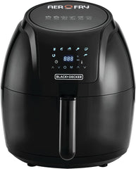 BLACK+DECKER 8-in-1 Digital Air Fryer with Window, 7.2L Large Capacity, 1800W, Rapid Air Technology, LED Touch Display, Dehydrate Function, Dishwasher Safe Basket, Cool-Touch Handle - AF7210-B5