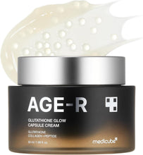 medicube AGE-R glutathione glow capsule cream jar, black with gold 'AGE-R' label