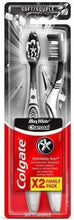 Colgate Max White charcoal soft toothbrush, polishing star bristles, 2-pack