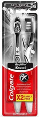 Colgate Max White Charcoal Whitening Soft Toothbrush, 2 Pack