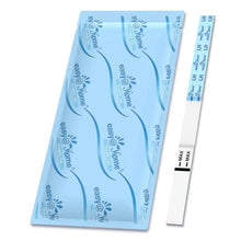 Ovulation test strips in blue Easy@Home foil pouches with single strip pack