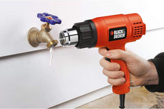 BLACK+DECKER 1750W Corded 2 Mode Heat Gun for Stripping Paint, Varnishes & Adhesives, Orange/Black - KX1650-B5,