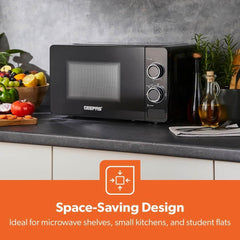 Geepas GMO1899 1100W Manual Microwave Oven with 5 Power Levels, 20 Liter Capacity, Black"Min 1 year manufacturer warranty| White "