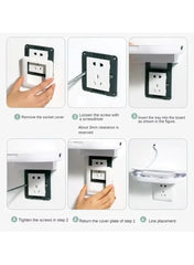 Gray Socket Storage Rack with Wide Bracket 20×12.2cm