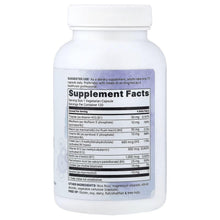 Supplement Facts label on supplement bottle with white cap; vegetarian capsules