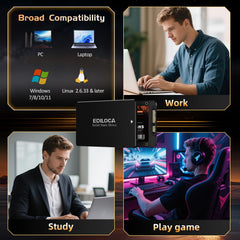 Ediloca 2TB SSD SATA III internal hard drive with broad compatibility for PC, laptop, work, study, and gaming