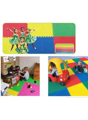 Huitich colorful educational floor mats for toddlers with puzzle pieces in playroom settings