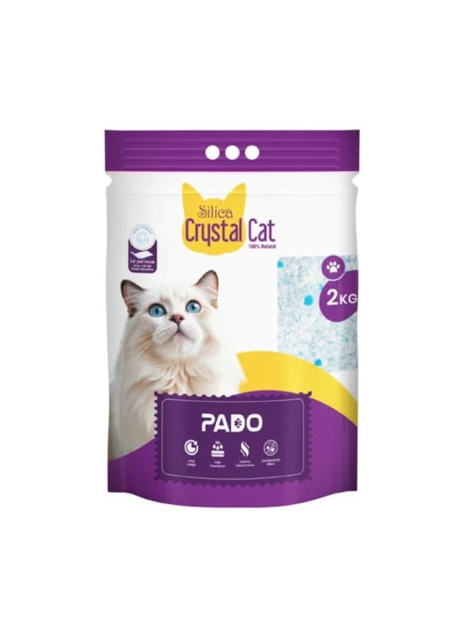 Pado Silica Crystal Cat Litter 2kg With Pad Inside-Baby Powder