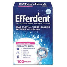 Efferdent anti-bacterial denture cleanser tablets box, 102 count