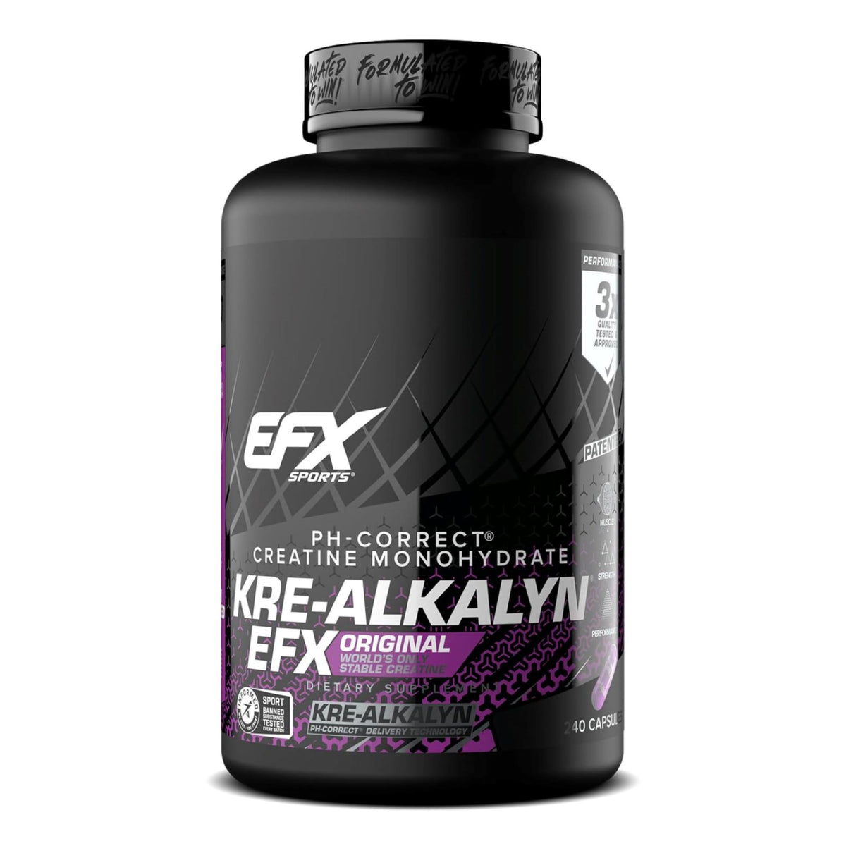 EFX Sports Kre Alkalyn Creatine Capsules for enhanced performance and muscle strength