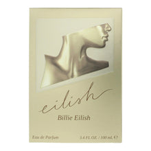 Cream perfume box with embossed torso graphic, Billie Eilish Eilish Eau de Parfum