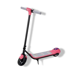 Huitich 24V electric scooter with brake in black and pink for easy urban commuting