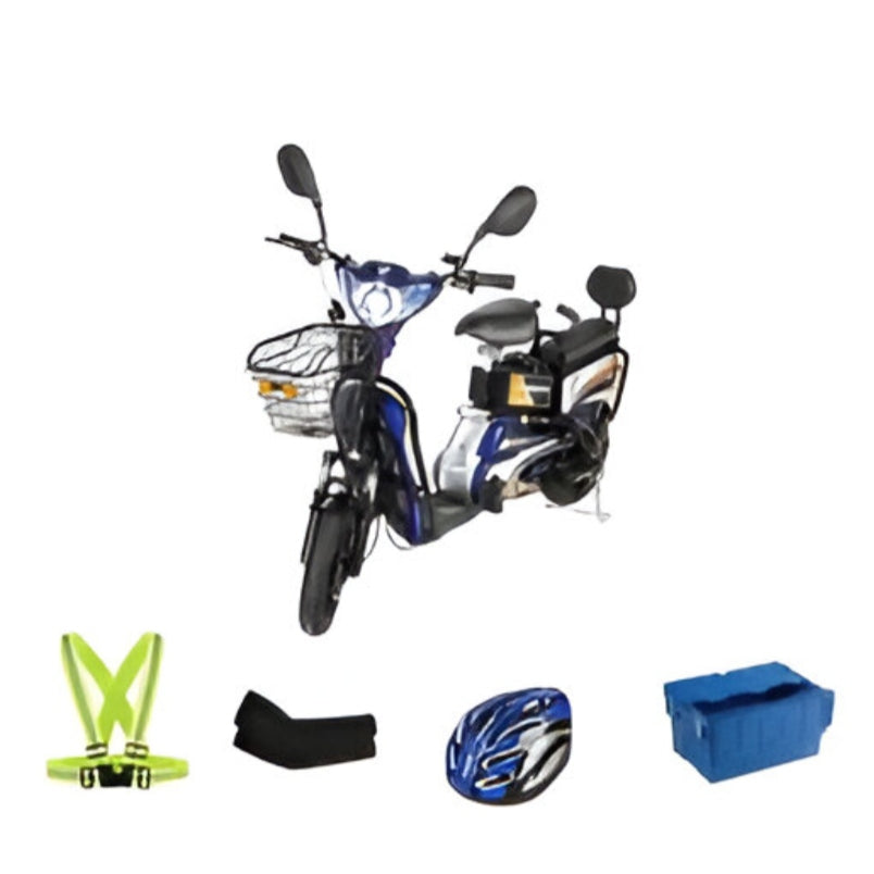 Winner sky electric blue kids bike 14 inch with helmet basket and safety accessories set