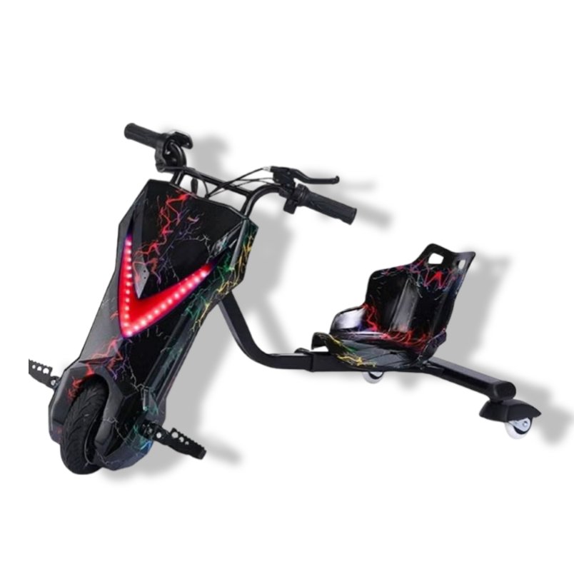 Winner sky electric drifting scooter with 360 degree rotating electric scooter feature and black lightning design