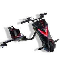 Electric drift scooter with front LED display, two hand grips, and small wheel set