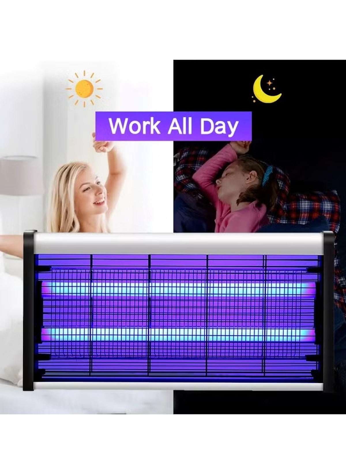 Huitich electric mosquito killer lamp running day and night for effective mosquito control