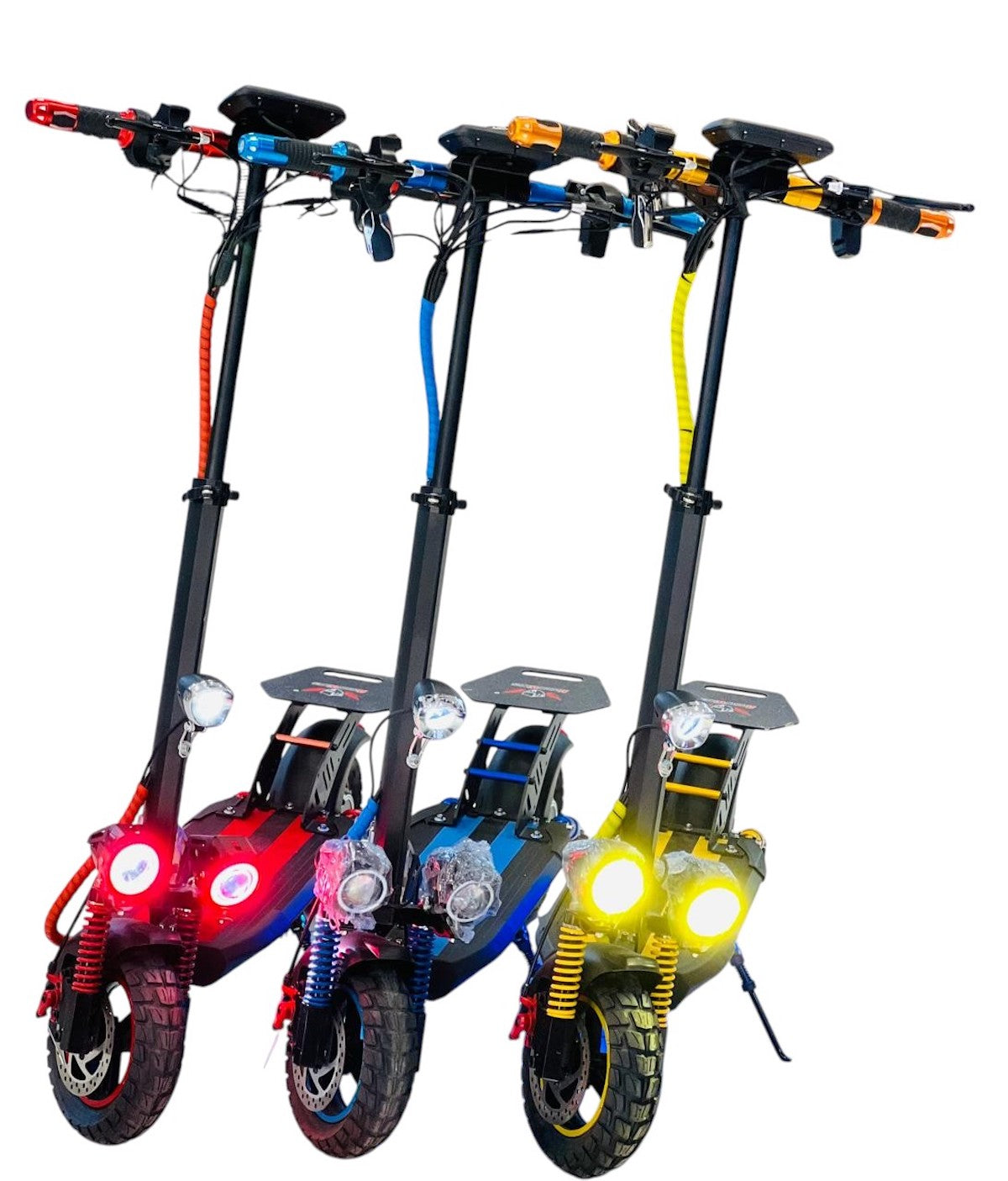 RohaN Wings electric scooter UAE in multiple colors with bright LEDs and sturdy tires for urban commuting