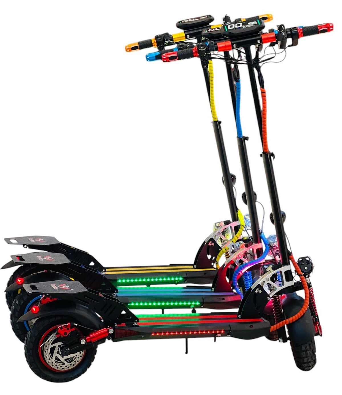 RohaN Wings Electric Scooter UAE with Colorful LED Lights and Dual Handlebars for Enhanced Control