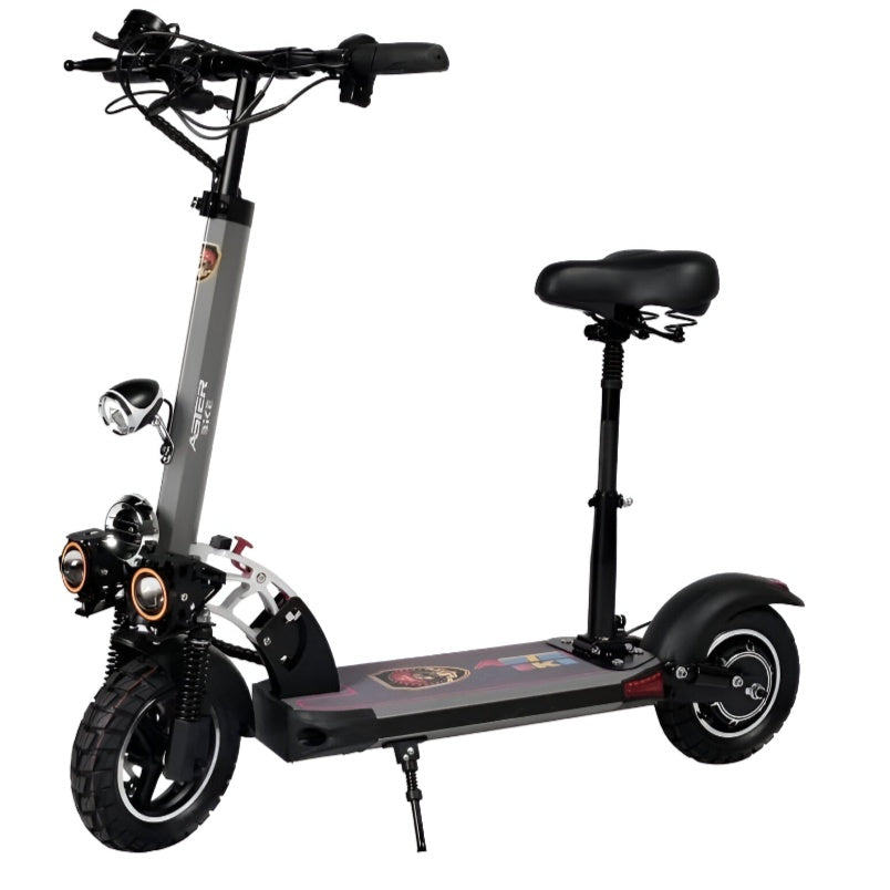 Huitich high powered electric bike for adults scooter with seat and dual front lights
