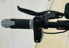 Electric scooter handlebar and throttle with textured grips and control module