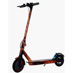 Huitich electric scooter with solid tires featuring a flame design and sturdy build