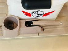 Electric tricycle front body panel with charging port and access outlet