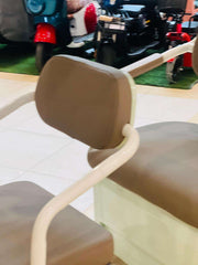 Comfortable seating of an electric tricycle UAE showcasing ergonomic design for enjoyable rides