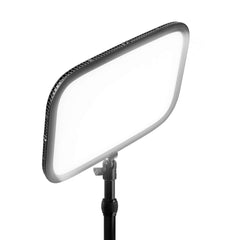 Elgato Key Light for streaming with adjustable brightness mounted on a black stand