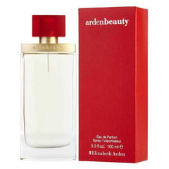 Elizabeth Arden Beauty perfume for women bottle with red cap and matching red packaging box