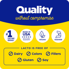 Enzymedica label with vegan kosher icons and lacto free of dairy colors fillers gluten soy dairy intolerance digestive enzymes