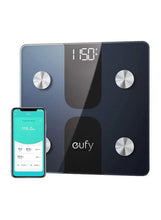 Smart body composition scale with digital display and four sensor pads, eufy