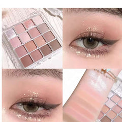 16-Color Sunset Magic Eyeshadow Palette – Pearl & Matte Shades for Stunning Looks