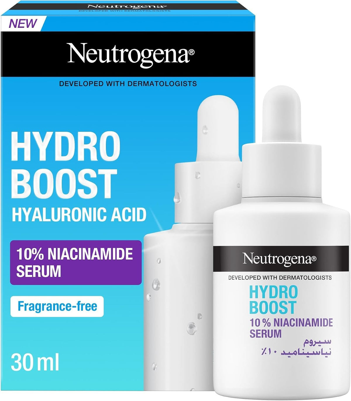 Neutrogena Hydro Boost 10% Niacinamide Face Serum Pore Minimising 30ml
