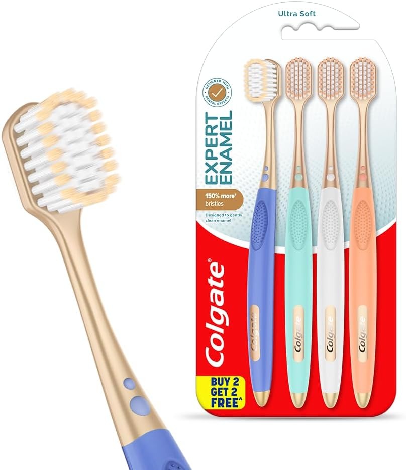 Colgate Gentle Enamel Toothbrush Combo Pack Offer, Ultra Soft Tooth brush - 4 Pcs