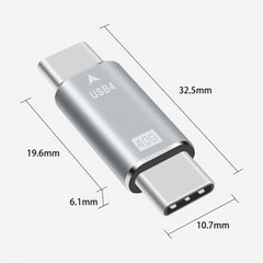 NNBILI 40Gpbs Type C Male to TypeC Male Full Featured Adapter For Transmission and Charging for with Thunderbolt USB 4.0 3.1 2.0
