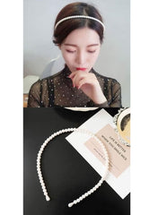 Huitich Pearl Headband for Girls Elegant Accessory